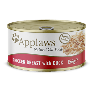 Applaws Cat Chicken Breast with Duck konservi kaķiem ar vistas krūtiņu un pīli 6 x 156g